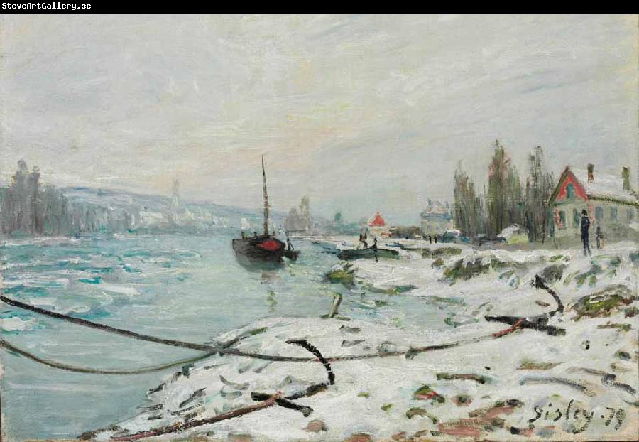 Alfred Sisley Effect of Snow at Saint Cloud